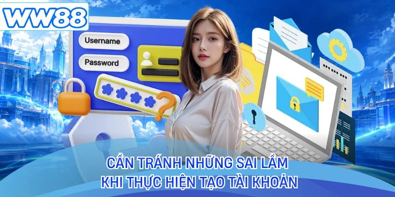 Cần tránh những sai lầm khi thực hiện tạo tài khoản