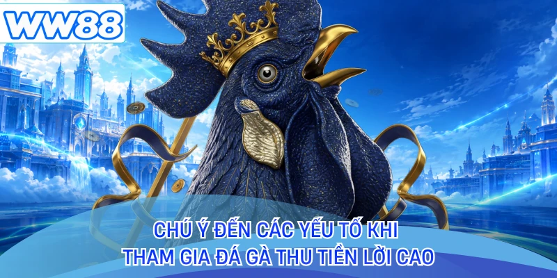 Chú ý đến các yếu tố khi tham gia đá gà thu tiền lời cao