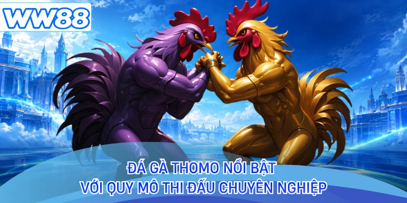 Đá gà Thomo nổi bật với quy mô thi đấu chuyên nghiệp